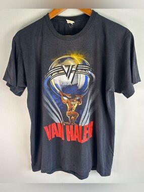 Vintage 80s Van Halen T-shirt L 1986 5150 Tour Single Stitch Pacer Made In USA